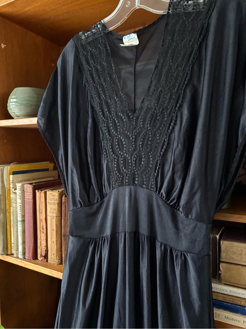 80s VTG Whimsigoth Dress L - Picture 4 of 5